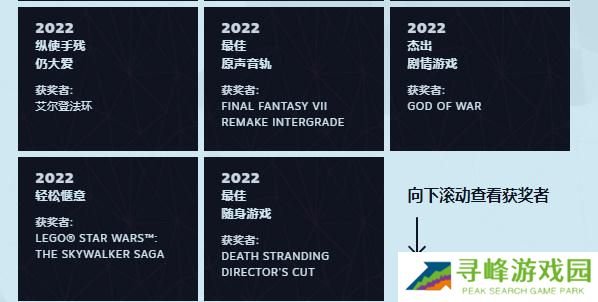 Steam2022年度大奖名单