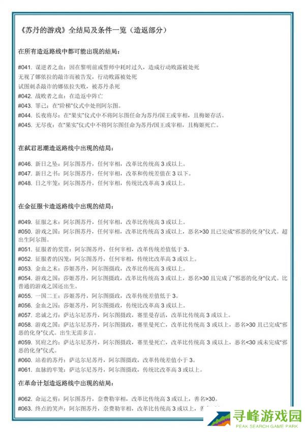 苏丹的游戏结局攻略大全   逃亡