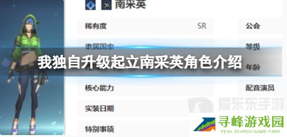 我独自升级起立南采英角色什么技能 我独自升级起立南采英介绍