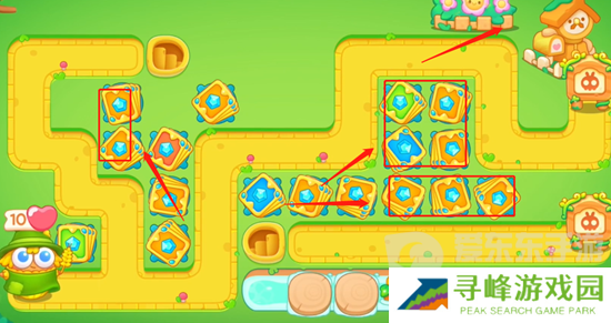 保卫萝卜4头等大事第11关怎么过 头等大事第11关攻略图解法